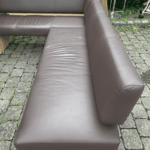 eckbank massivholz echtleder