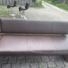 eckbank massivholz leder