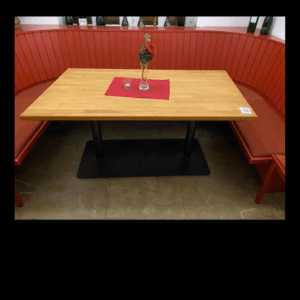 Holztisch Metallfuß