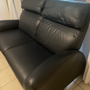 Ledersofa - dunkelblau