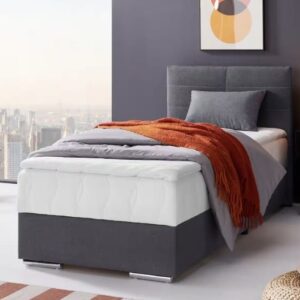 Boxspringbett Tom mit Bettkasten, Topper und Zierkissen