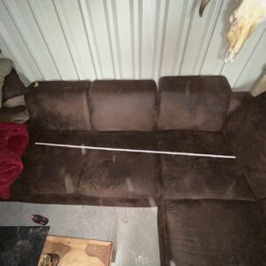 L förmige Couch aus Wildleder