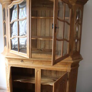 Vitrinenschrank Eiche massiv