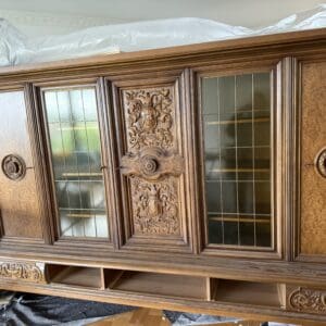 Vintage Wurzelholz Vitrine