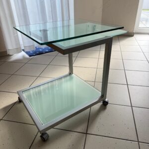 Beistellwagen Glas/Edelstahl