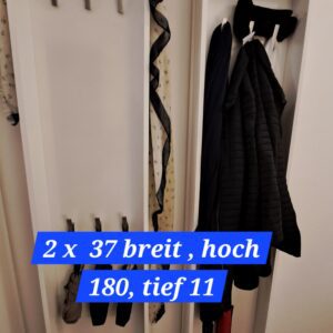 Wandgarderobe weiß, 2-teilige