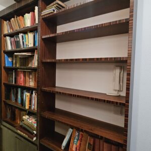 7 art déco Bücherregale Makassar Ebenholz