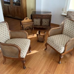 3-teiliges Chippendale-Stil-Set (Anrichte, Zeitungsständer, Schirmständer)