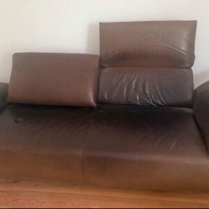 Koinor Volare Dreisitzer Sofa braun Anilin Leder verstellbar