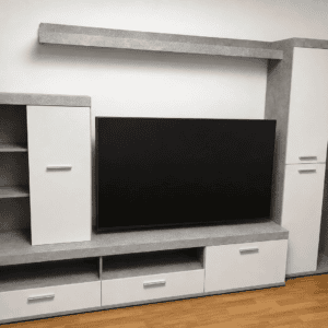 Wohnwand Betonoptik