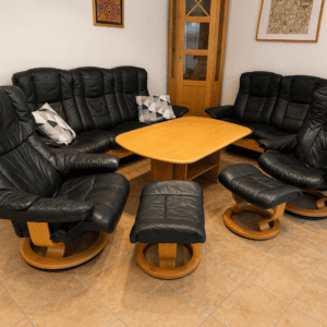 Stressless Garnitur Echtleder schwarz